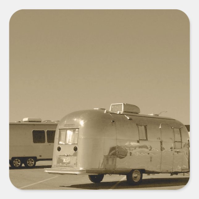 Aufkleber Vintage Zinn kann Trailer Shiny Met (Vorderseite)
