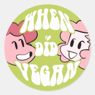 Aufkleber "Wann Vegan"