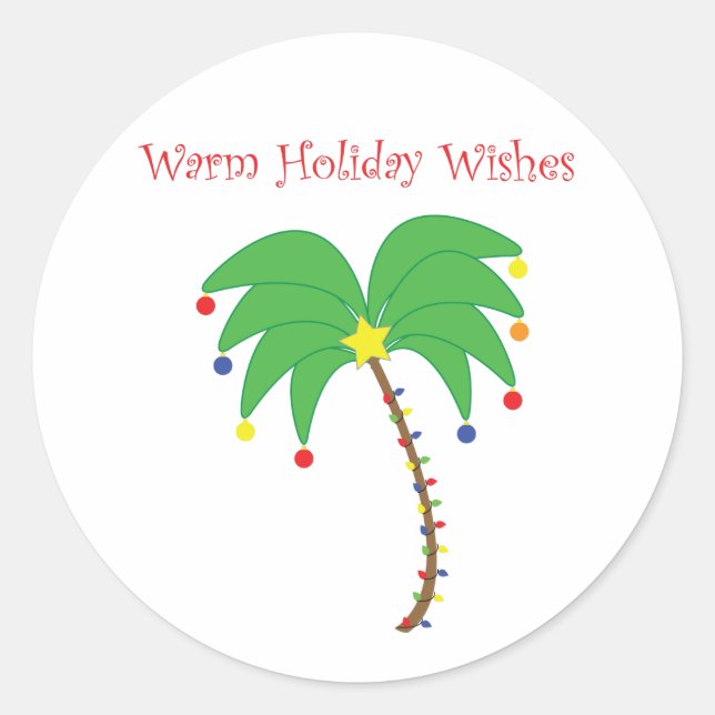 Aufkleber "Warm Holiday Wish" (Vorderseite)