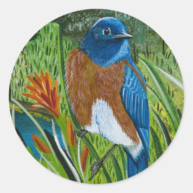 Aufkleber "Western Bluebird" (Vorderseite)