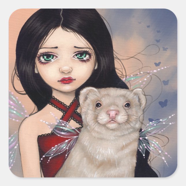 Aufkleber "Winged Ferret" (Vorderseite)