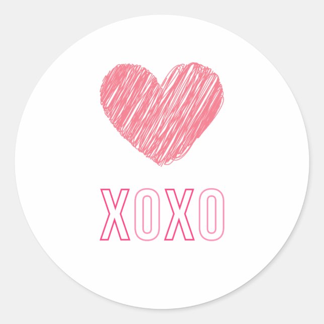 Aufkleber "XOXO" (Vorderseite)