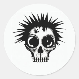 Aufkleber "ZOMBIE PUNK SKULL"