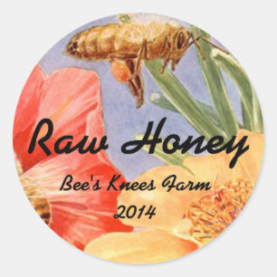 Aufkleber Zuhause Canning Jar Honey Bees Retro