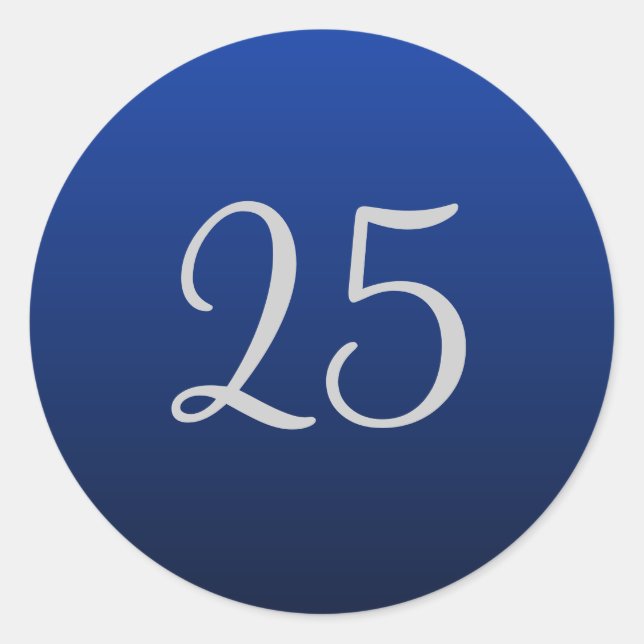 Aufkleber zum 25. Hochzeitstag (Vorderseite)