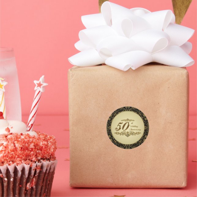 Aufkleber zum 50. Hochzeitstag (Party)