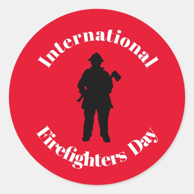 Aufkleber zum Internationalen Feuerwehrmännertag (Vorderseite)
