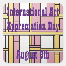 Aufkleber zum Internationalen Tag der Kunstbewertu