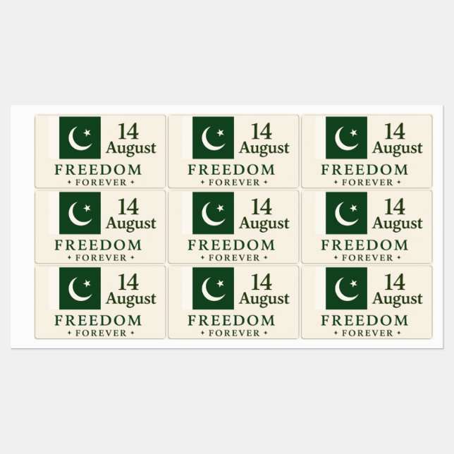 Aufkleber zum pakistanischen Unabhängigkeitstag -  (Blatt)