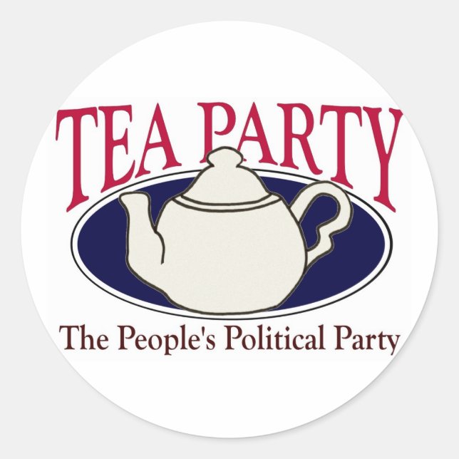Aufkleber zum Tee-Party (Vorderseite)