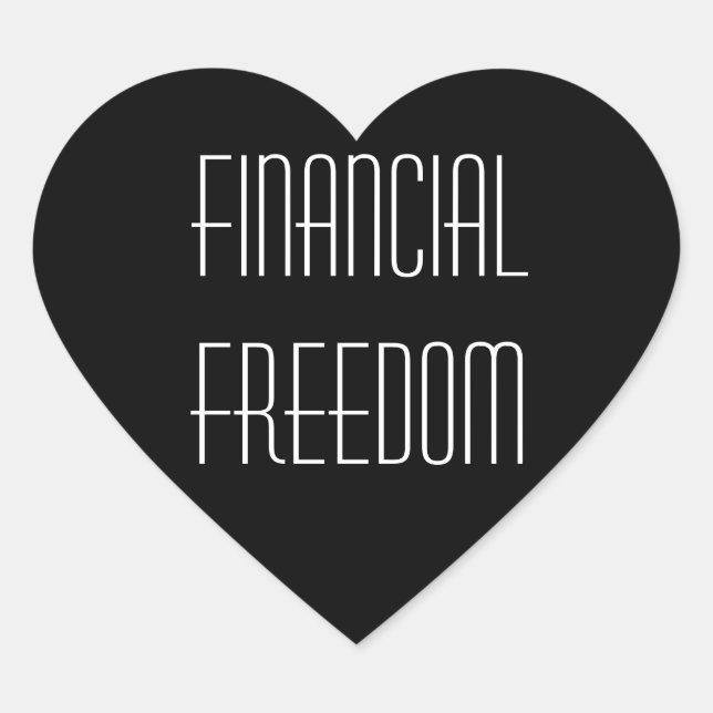 Aufkleber zur finanziellen Freiheit (Vorderseite)