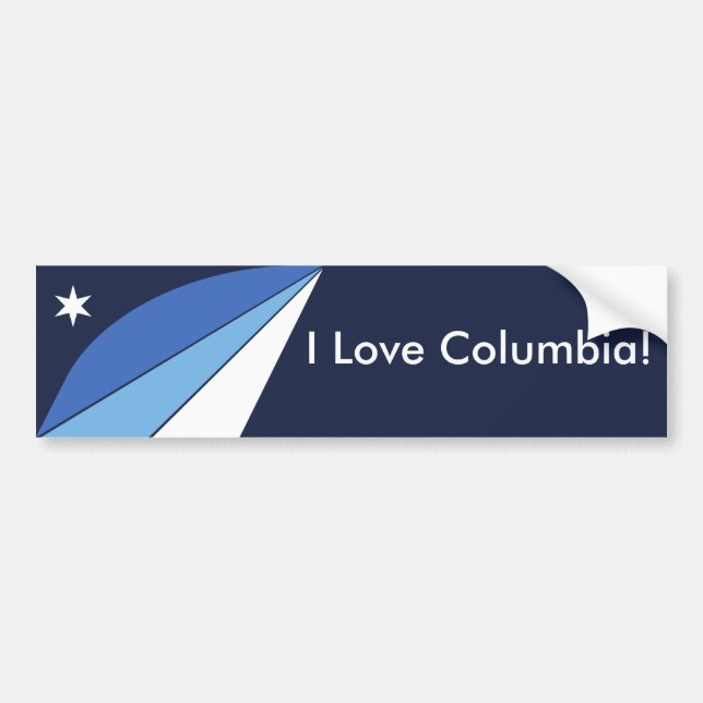 Aufkleberflagge Columbia, South Carolina Autoaufkleber (Vorne)