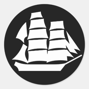 Aufkleberschiff Runder Aufkleber