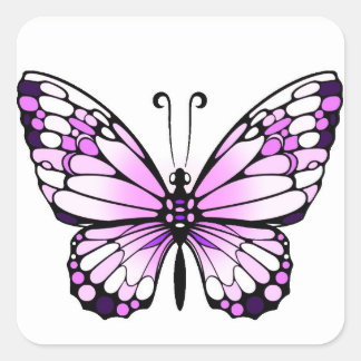 Aufkleberschmetterling Quadratischer Aufkleber
