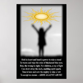 Aufkommen gegen Missbrauch Poster
