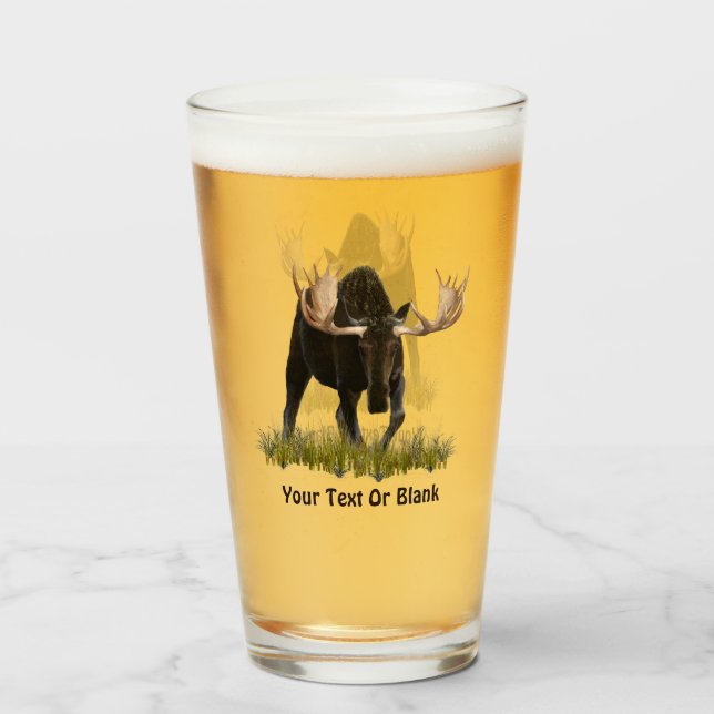 Aufladen von Bullenmaus auf altem Papier Glas (Vorne (Gefüllt))