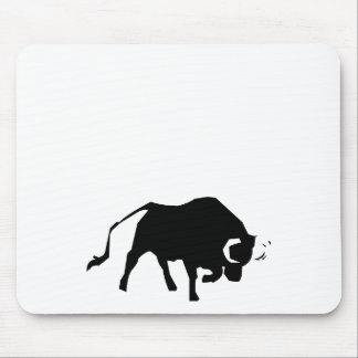 Aufladenstier-Silhouette Mousepad