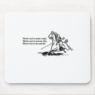 Aufladung der Zitat-Illustration der Lichtbrigade Mousepad