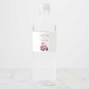 Auflesbare Geburtsdatum Pink Traktor Wasser Flasch