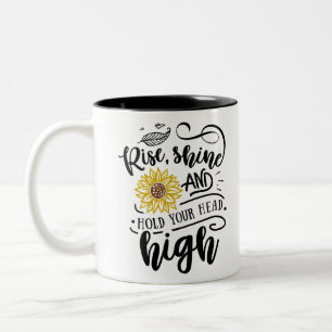 Aufleuchten und den Kopf hoch halten Zweifarbige Tasse