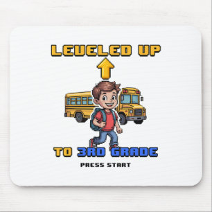 Aufleveln 3. Klasse Zurück zur Schule Lustiger Gam Mousepad