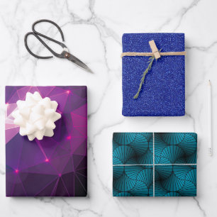 Auflistungsmuster Geschenkpapier Set
