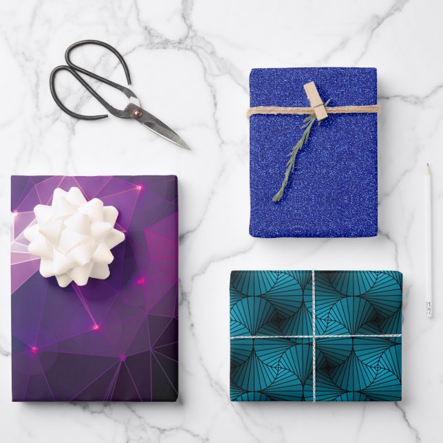 Auflistungsmuster Geschenkpapier Set (Vorderseite)