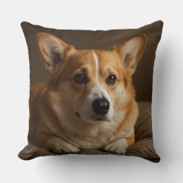Aufmerksamer Corgi Kissen