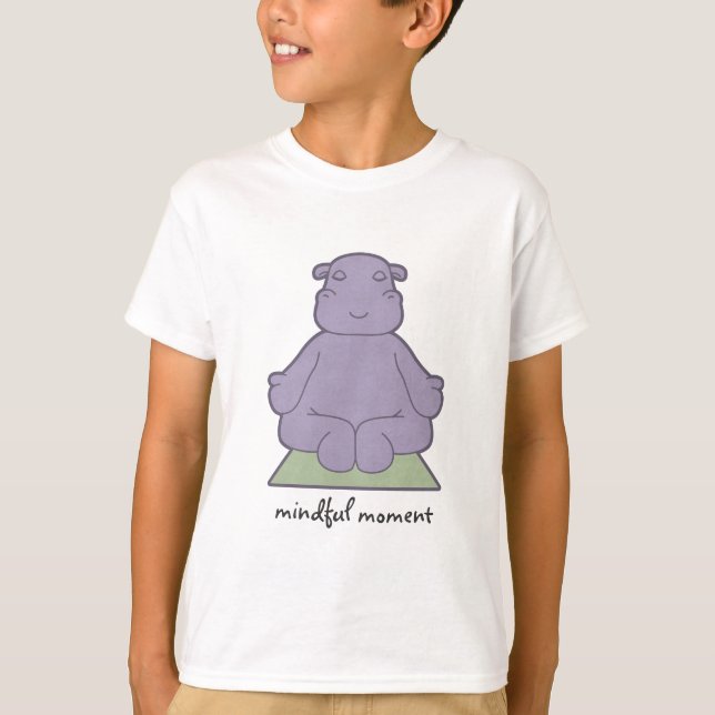 Aufmerksames Moment-Flusspferd scherzt T - Shirt (Vorderseite)