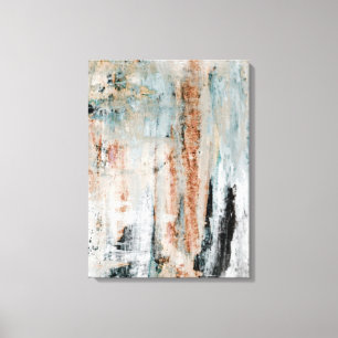 "Aufmerksamkeit" aquamarin und abstrakte Kunst Leinwanddruck