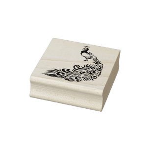 Aufmerksamkeit für De Schwanz Blue Peacock Gummistempel