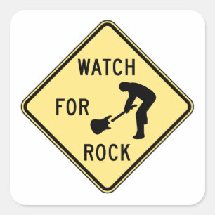 AUFMERKSAMKEIT FÜR ROCK- Rock und Rock/Musik/Indie Quadratischer Aufkleber