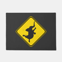 Aufmerksamkeit tanzend Elephant Crossing Fußmatte