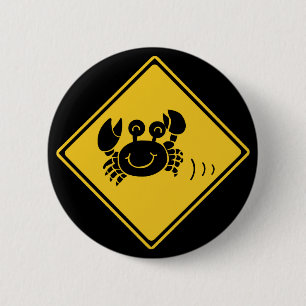 Aufmerksamkeits-Krabben (1), Verkehrszeichen, Button