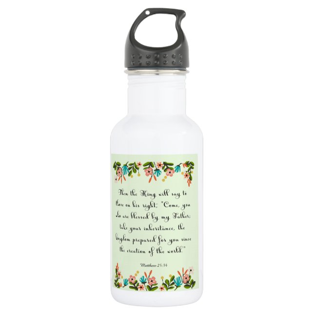 Aufmunternde Bibel versifiziert Kunst - Trinkflasche (Vorderseite)