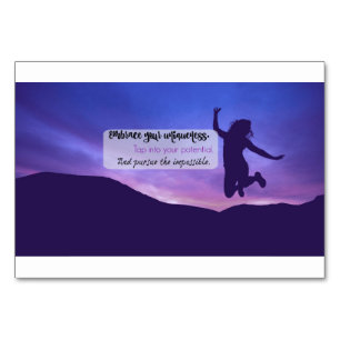 Aufmunternde Erinnerung für jugendlich Mädchen Tischnummer