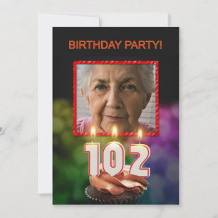 Aufnahme eines Bildes, 102. Geburtstagsparty Einla Einladung
