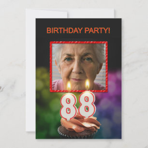 Aufnahme eines Bildes, 88. Geburtstagsparty Einlad Einladung