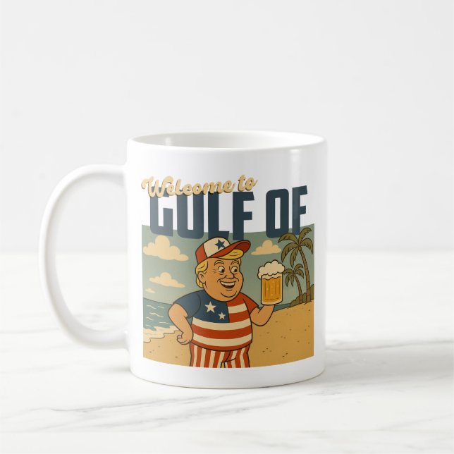 Aufnahme in den Golf von Amerika Kaffeetasse (Links)