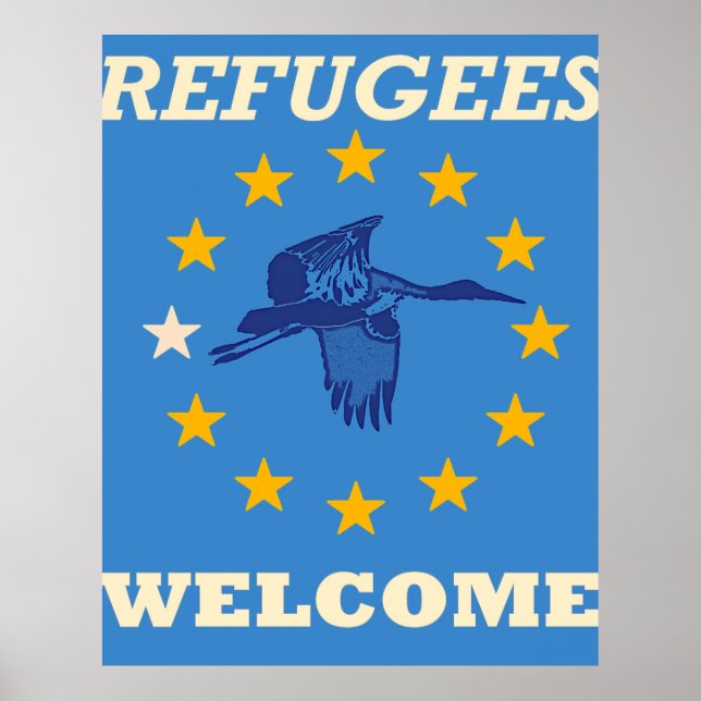 Aufnahme von Flüchtlingen Poster (Vorne)