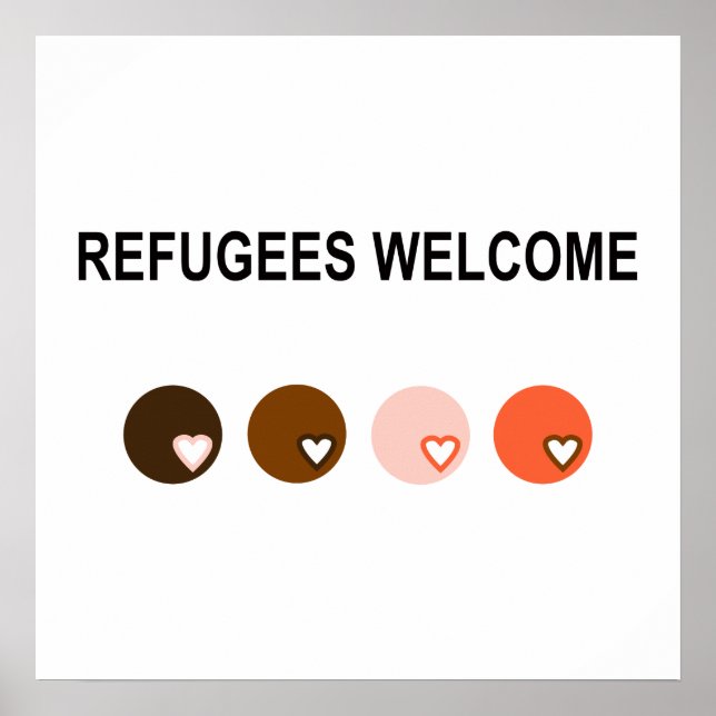 Aufnahme von Flüchtlingen Poster (Vorne)