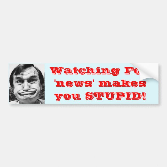 Aufpassender Fox "Nachrichten" macht Sie dumm Autoaufkleber (Vorne)