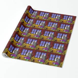 aufpassender Schnee des Esels Geschenkpapier