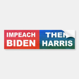 Aufprall Biden Dann Harris Autoaufkleber