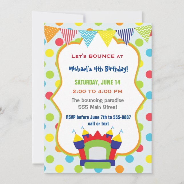 Aufprallen des einladung (Vorderseite)