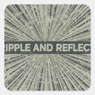aufprallen und reflektieren quadratischer aufkleber