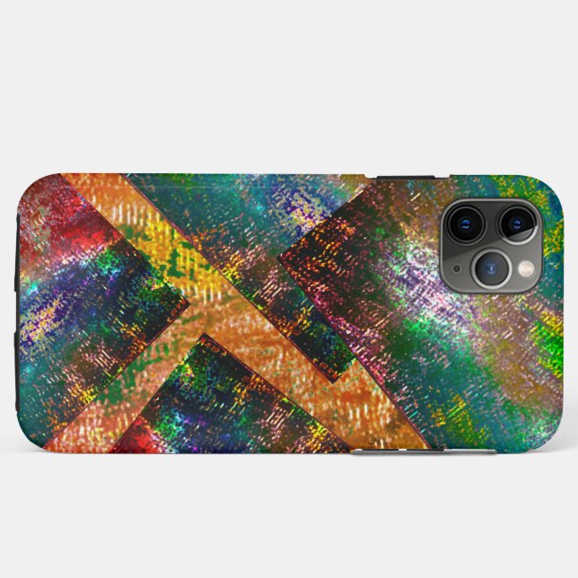 Aufprallung der farbigen Schichten mit rustikalem  Case-Mate iPhone Hülle (Rückseite (Horizontal))