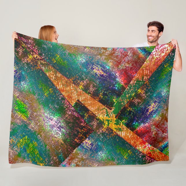 Aufprallung der farbigen Schichten mit rustikalem  Fleecedecke (Beispiel)