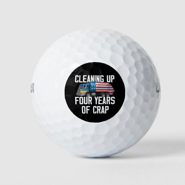 Aufräumen von vier Jahren Müll-Trump-Müllwagen Golfball (Vorderseite)