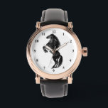 Aufrecht Blck Horwatch Armbanduhr<br><div class="desc">Schwarz-Wildpferde-Armbanduhren - MIGNED-Malerei-Design - Anpassbar</div>